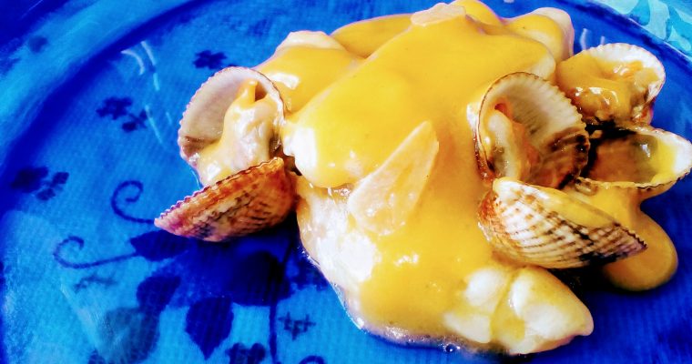 Cocochas de bacalao al pil-pil con berberechos