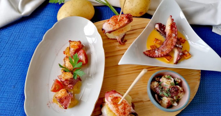 Cuatro aperitivos fáciles con pulpo